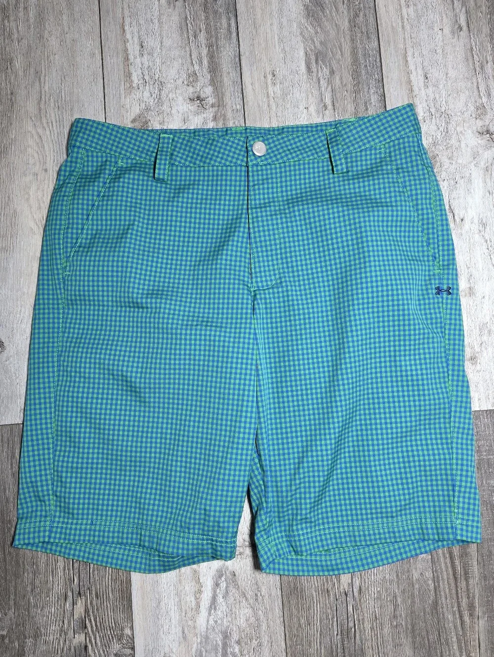 Under Armour Men's Gingham Athletic Golf Shorts Sz 34 (2014)